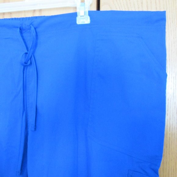 SCRUBSTAR WOMEN'S SIZE 3 X DRAWSTRING PANTS ELECTRIC BLUE MEDICAL DOCTOR NEW - Picture 5 of 15